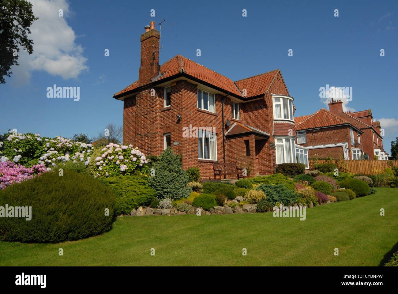 Surrey detached residential property with manicured garden – properties near large trees are most at risk of subsidence